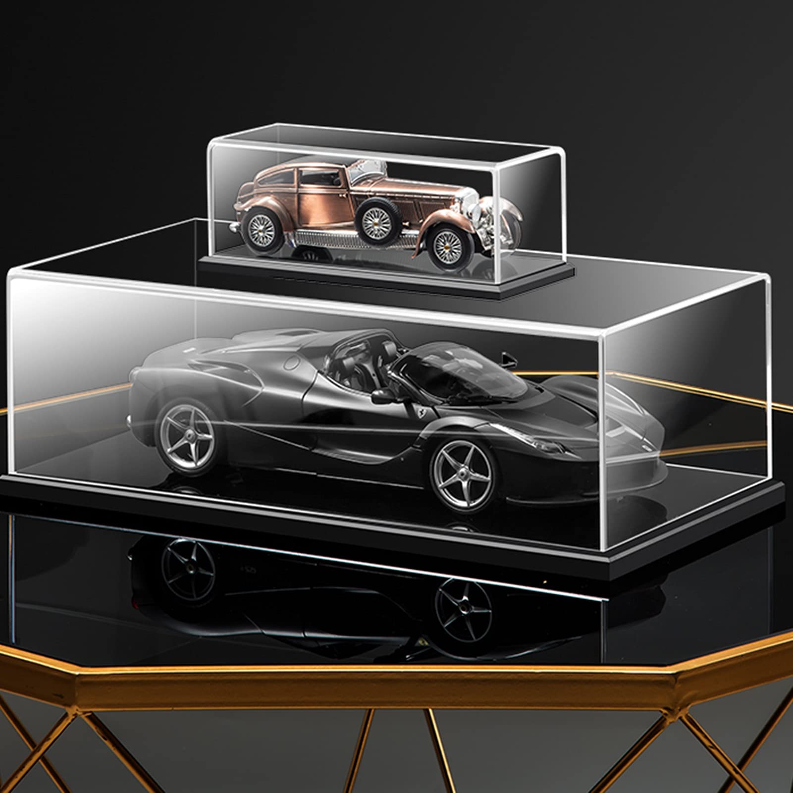 Acrylic Display Case - Stackable Transparent Collectible Showcase Box for Models, Toys & Jewelry | Dustproof Cube Organizer | Customizable Size | Perfect for Retail Stores, Home Decor & Collectibles Protection