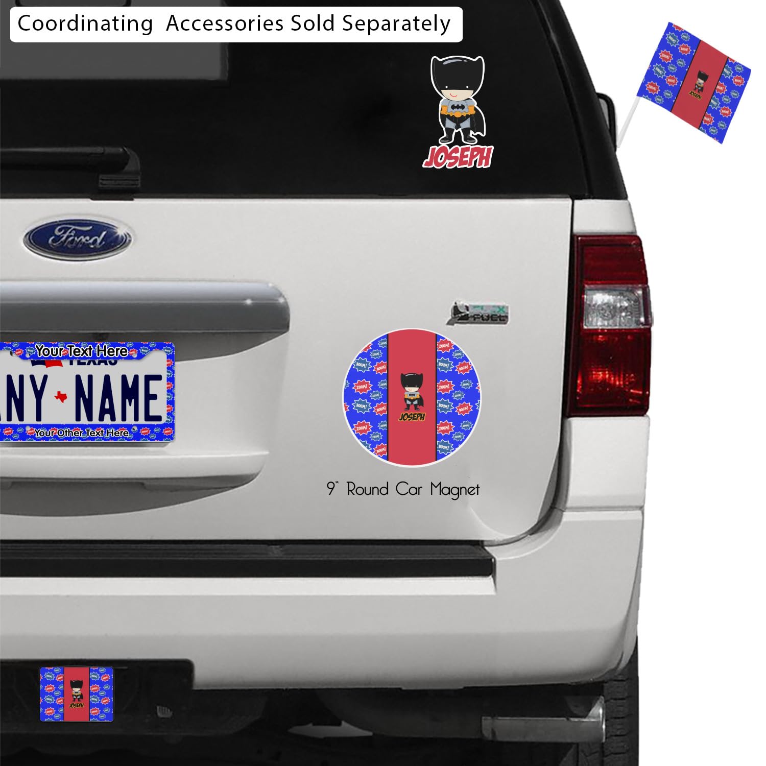 Custom Superhero Car Floor Mats Set - 2 Front & 2 Back Personalized with Your Name | Non-Slip All-Weather Protection for Cars, SUVs & Trucks | Perfect Gift for Superhero Fans & Car Enthusiasts