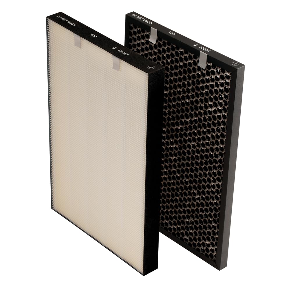 BISSELL air320 HEPA & Activated Carbon Replacement Air Purifier Filters (3314) - 2 Pack, Black - for Dust, Pollen, Pet Dander - Ideal for Allergies & Home Air Purification