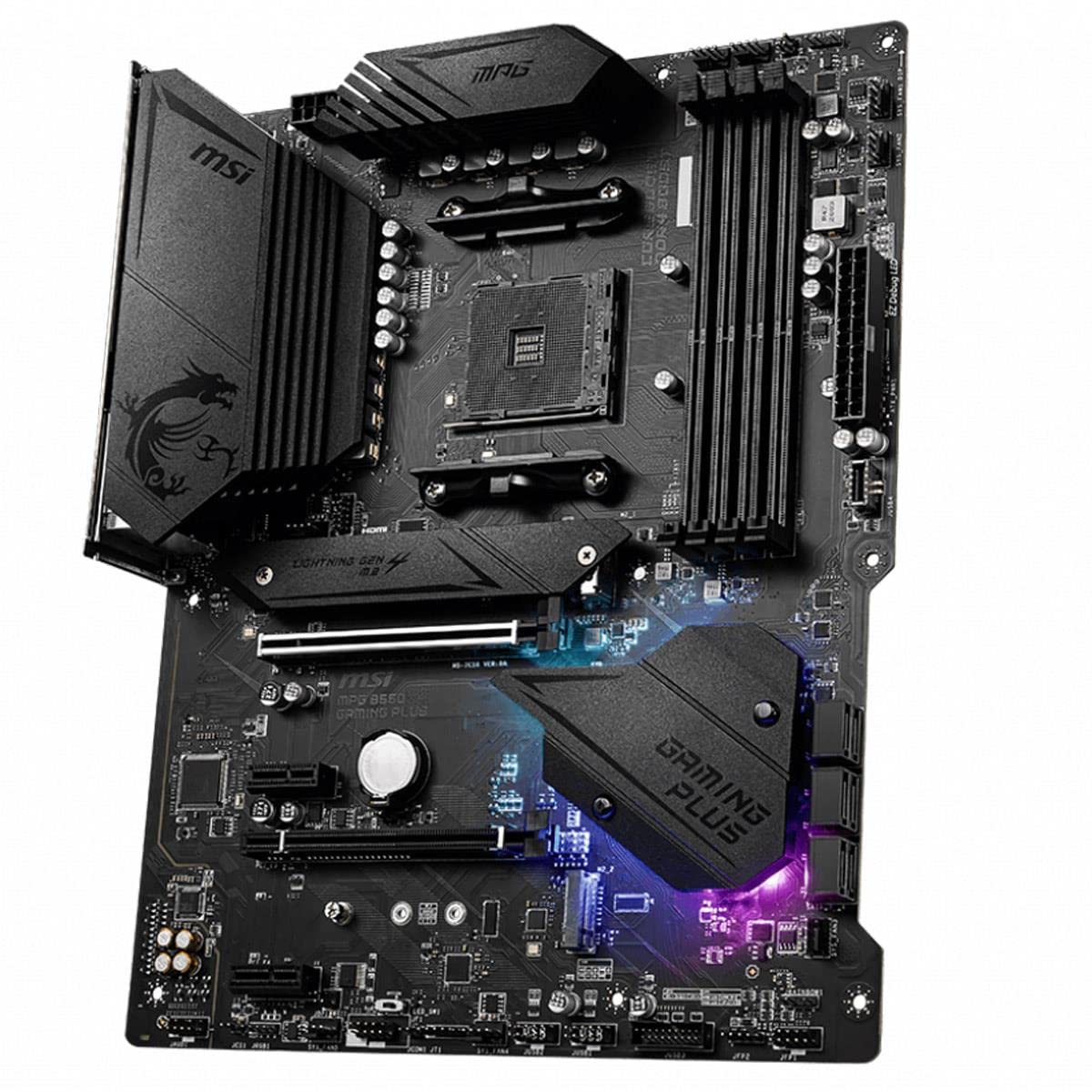 MSI MPG AMD B550 Gaming Plus Socket AM4 ATX DDR4-SDRAM Motherboard - High Performance PC Gaming & Streaming Motherboard for Ryzen Processors - Perfect for 4K Gaming, Video Editing & Content Creation