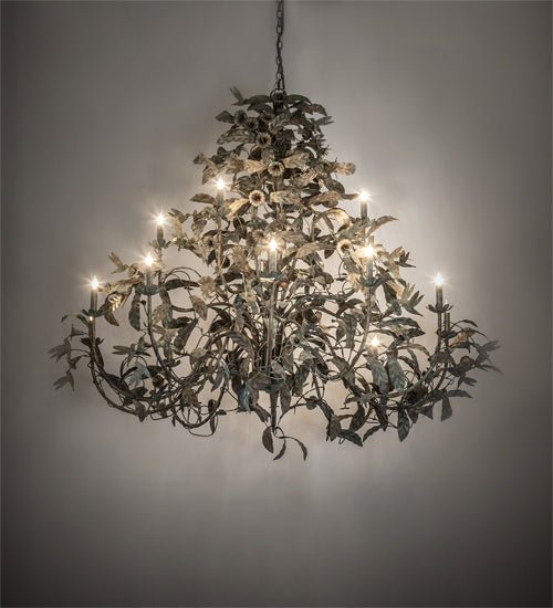 15-Light Crystal Chandelier for Dining Room - Modern Elegant Ceiling Light Fixture with LED Bulbs - Perfect for Home Decor, Living Room, Bedroom, and Wedding Venue Lighting