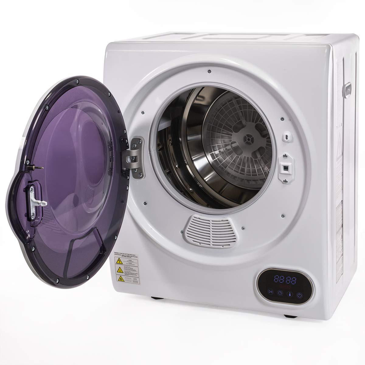 Barton Portable Electric Tumble Dryer - Compact White Clothes Dryer with Digital Timer for RV, Apartment & Small Spaces | Perfect for Laundry Rooms, Tiny Homes & Camping