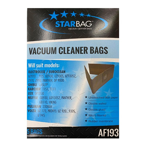 StarBag AF193 Vacuum Cleaner Bags - Compatible with [Brand/Model] - 10 Pack - HEPA Filtration for Dust & Allergens - Perfect for Home Cleaning & Pet Hair Removal
