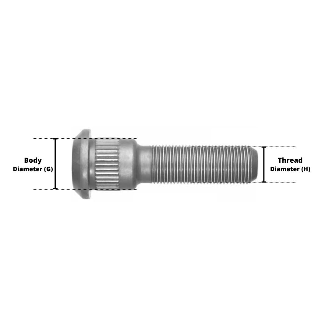 10 Pack Drum Shoulder Wheel Studs 3/4-16 Thread 0.785
