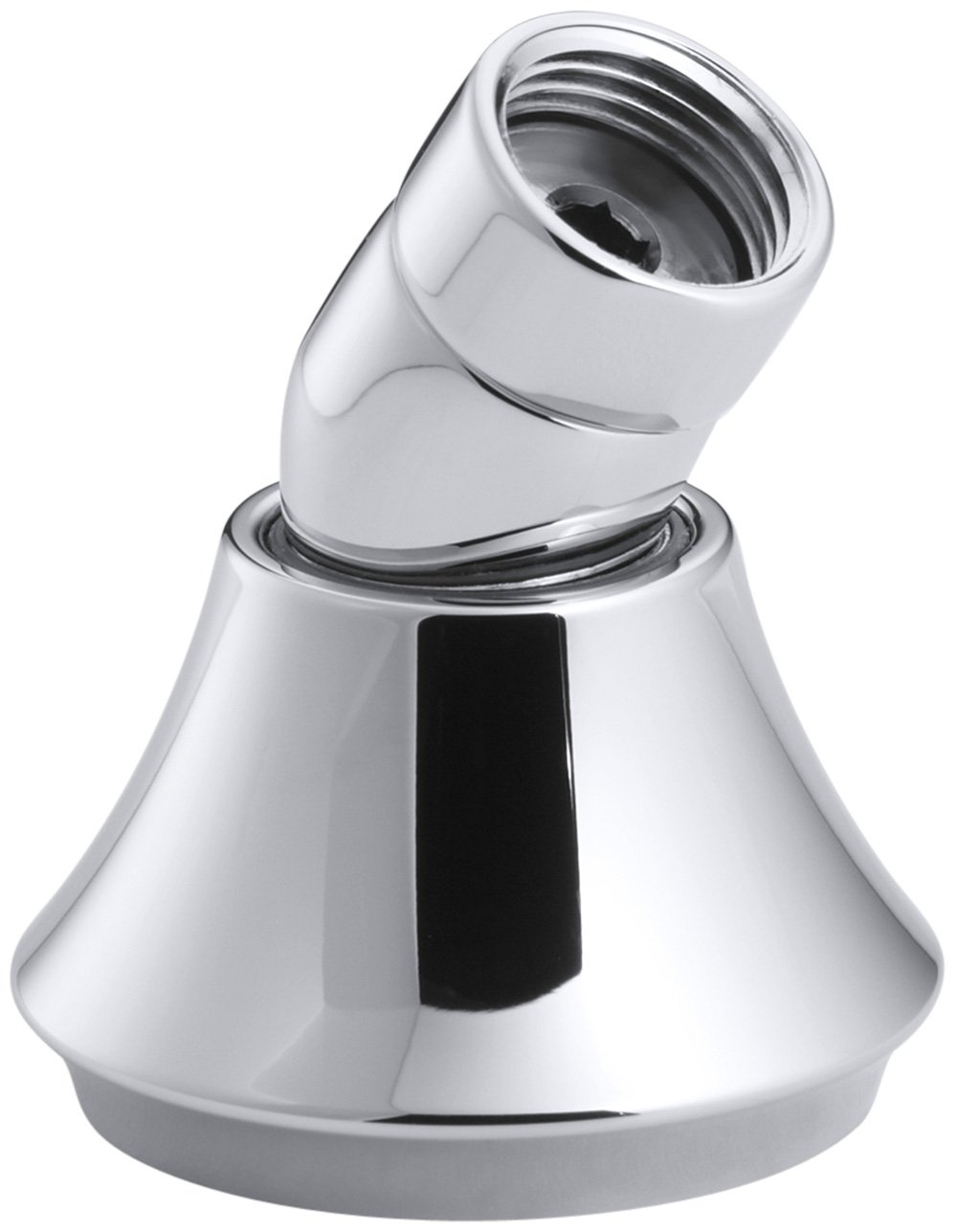 Forte Deck-Mount Hand Shower Holder with Hose - Adjustable Shower Head Bracket for Bathroom, Kitchen, or Outdoor Use - Perfect for Home, RV, and Garden