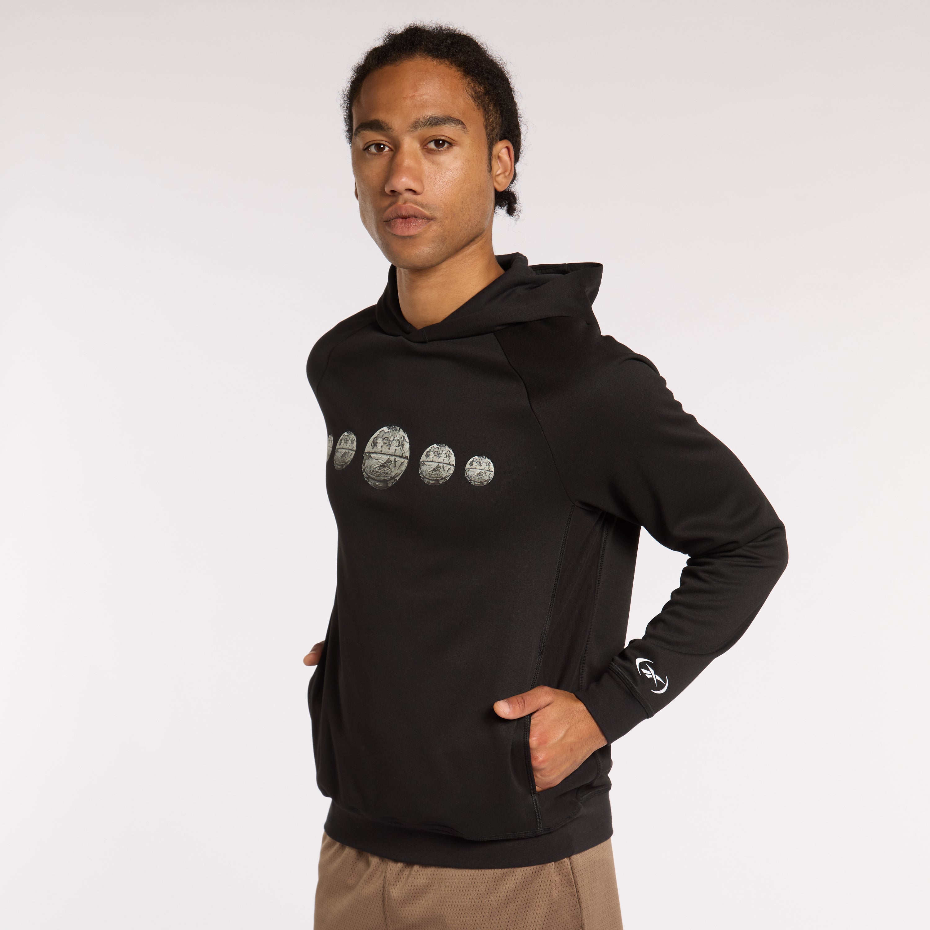 Reebok Hoopwear Hoodie for Men & Women - Black Athletic Pullover Sweatshirt for Basketball, Gym & Casual Wear