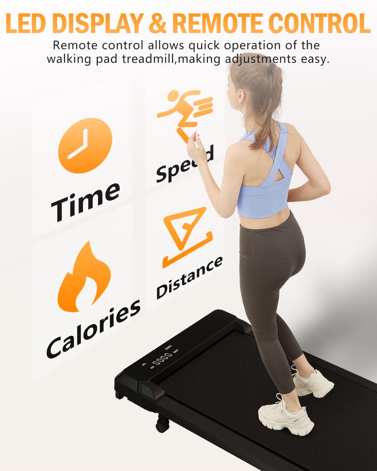 2-in-1 Under Desk Walking Pad Treadmill with Incline - Portable Walking & Jogging Machine for Home & Office Fitness - Perfect for Workouts While Working or Watching TV