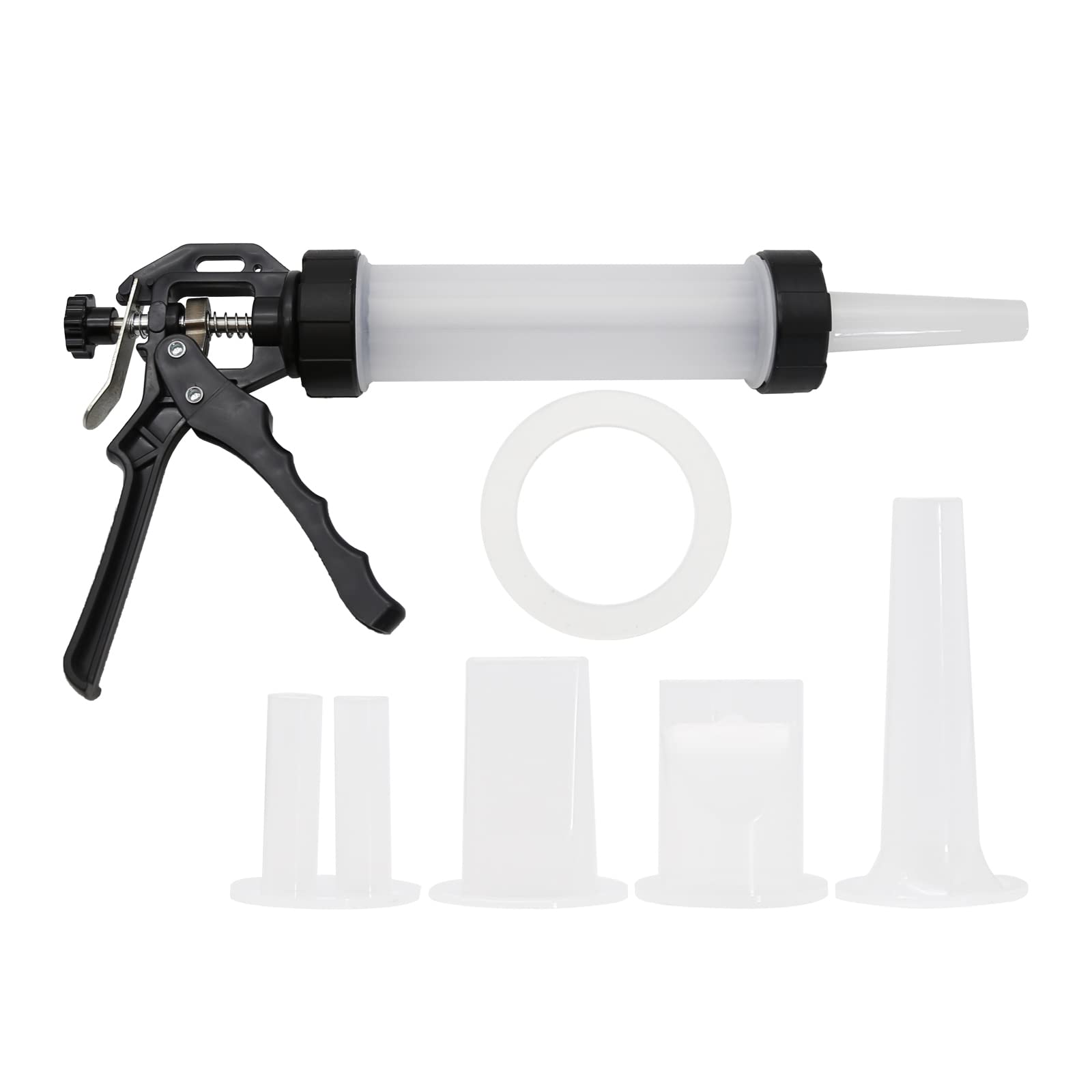 Manual Sausage Stuffer - Homemade Sausage Filling Tool with 3 Nozzles | Hand Crank Meat Grinder & Salami Maker for Home Kitchen | Perfect for Sausage Making, Jerky, and Meat Processing