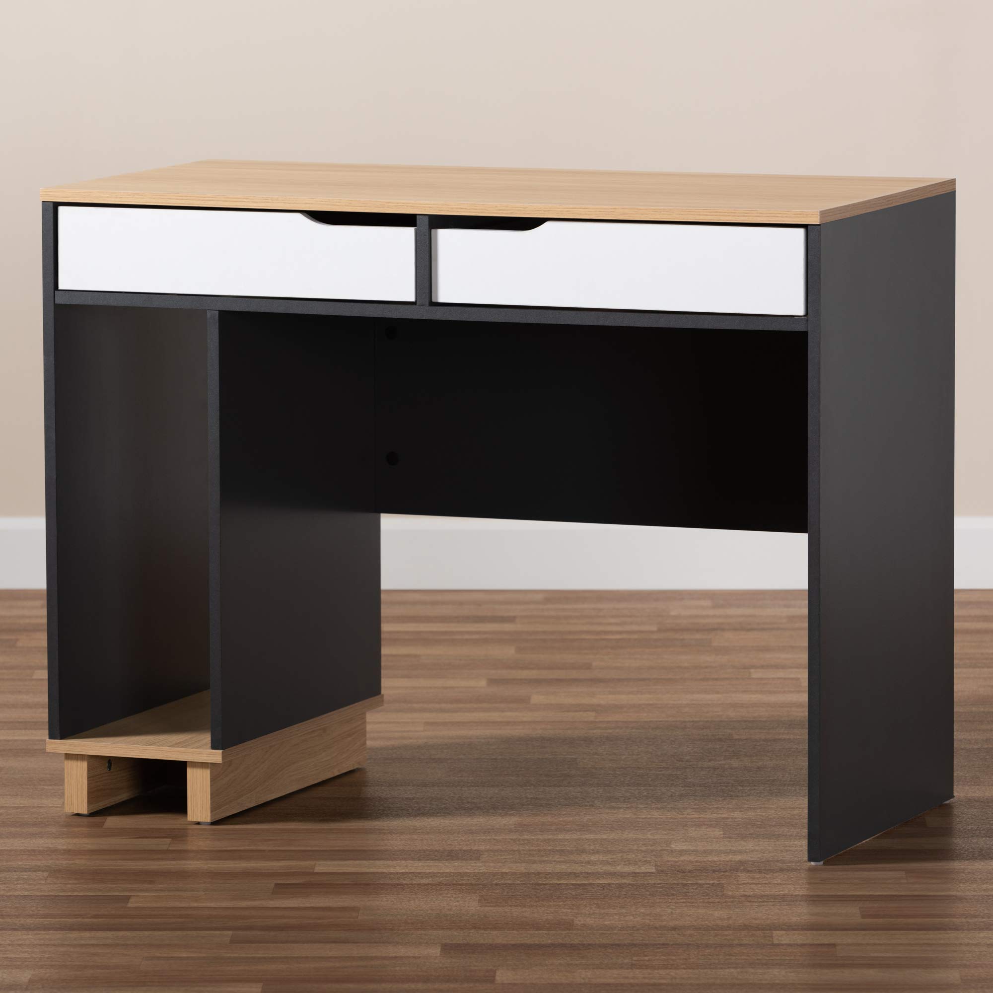 Baxton Studio Desk - Grey Oak White for Home Office