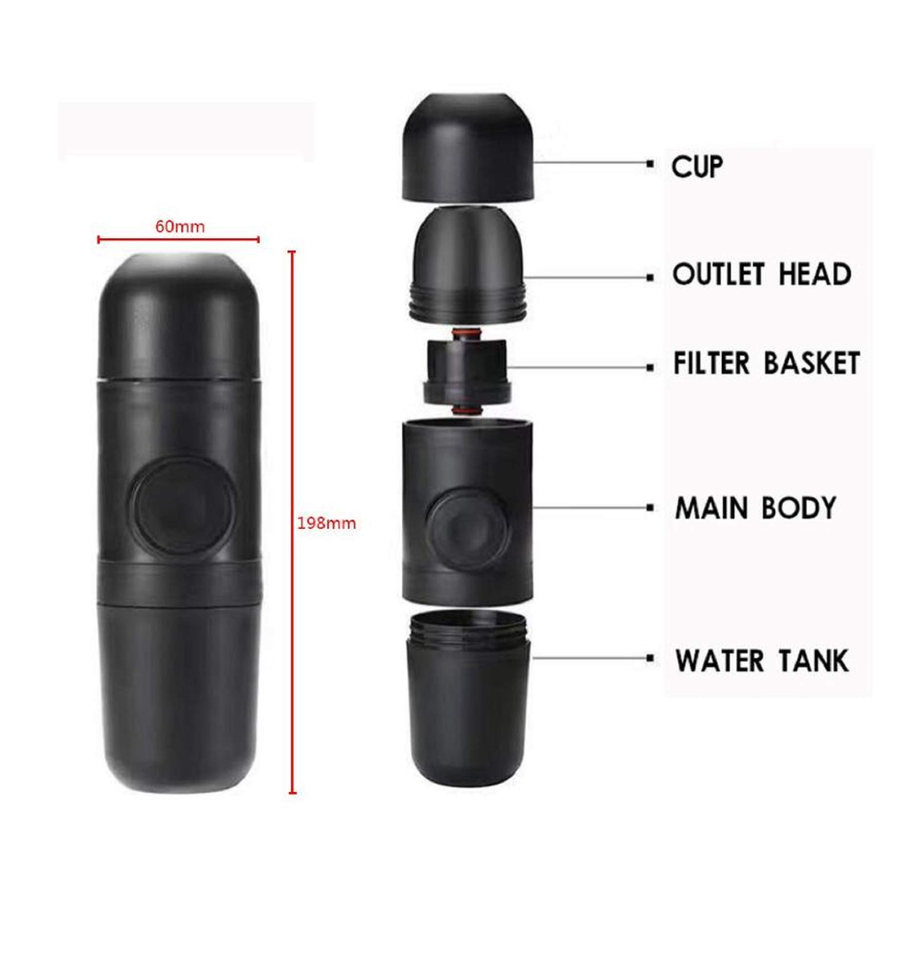 Best Portable Manual Coffee Maker - Compact & Easy to Use for Camping, Travel, Office & Home Brewing | Drip Coffee Machine