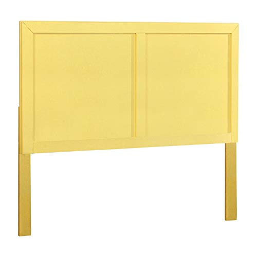 Furniture of America Kolora Adjustable Youth Headboard - Yellow, Full to Queen Size - Perfect for Kids' Bedrooms, Dorm Rooms & Teen Decor