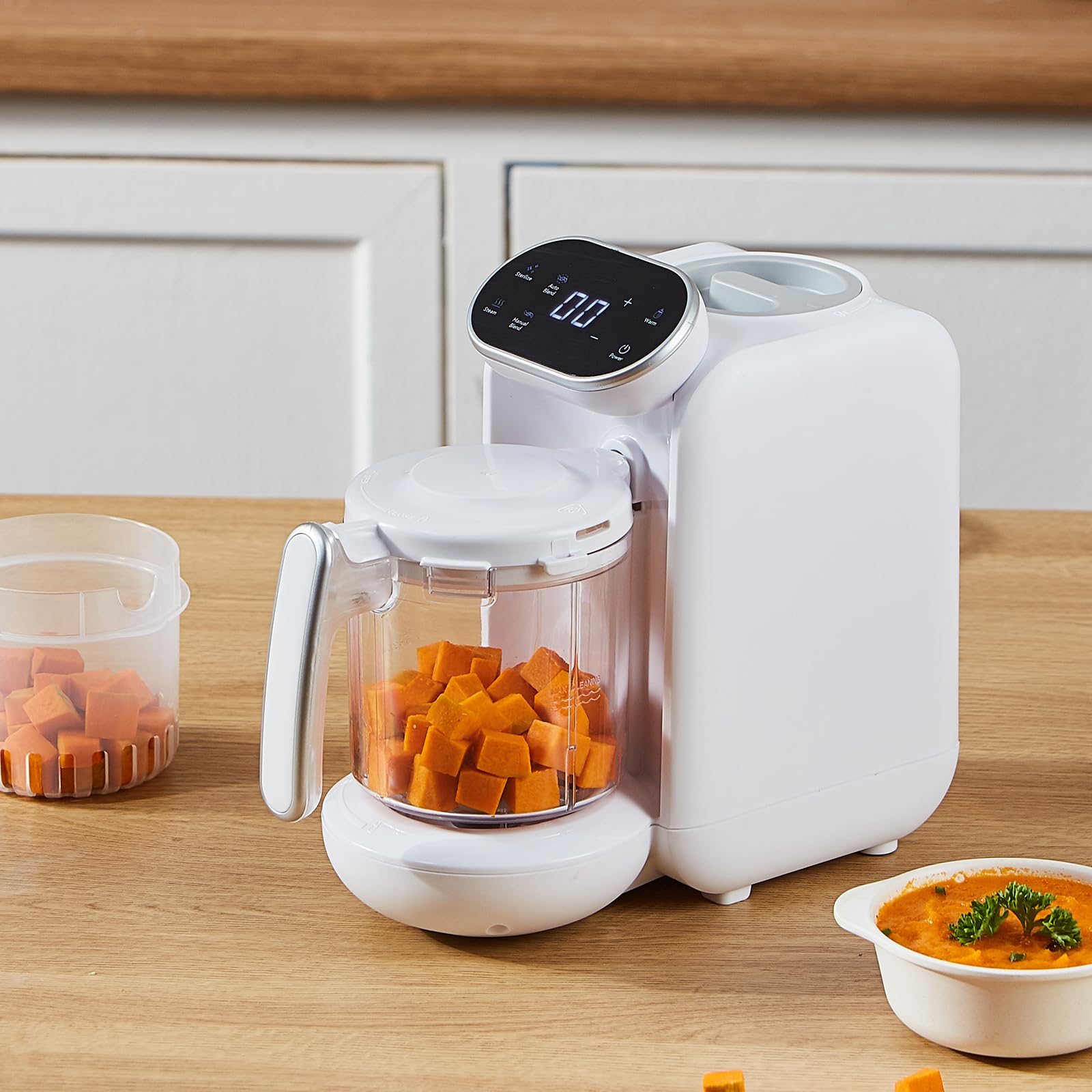 VEVOR 430W Baby Food Maker & Processor with 750ML BPA-Free Tritan Container - 5-in-1 Puree Blender, Steamer & Grinder for Fruits, Vegetables & Meat | ETL Certified | Perfect for Homemade Baby Food & Healthy Meal Prep