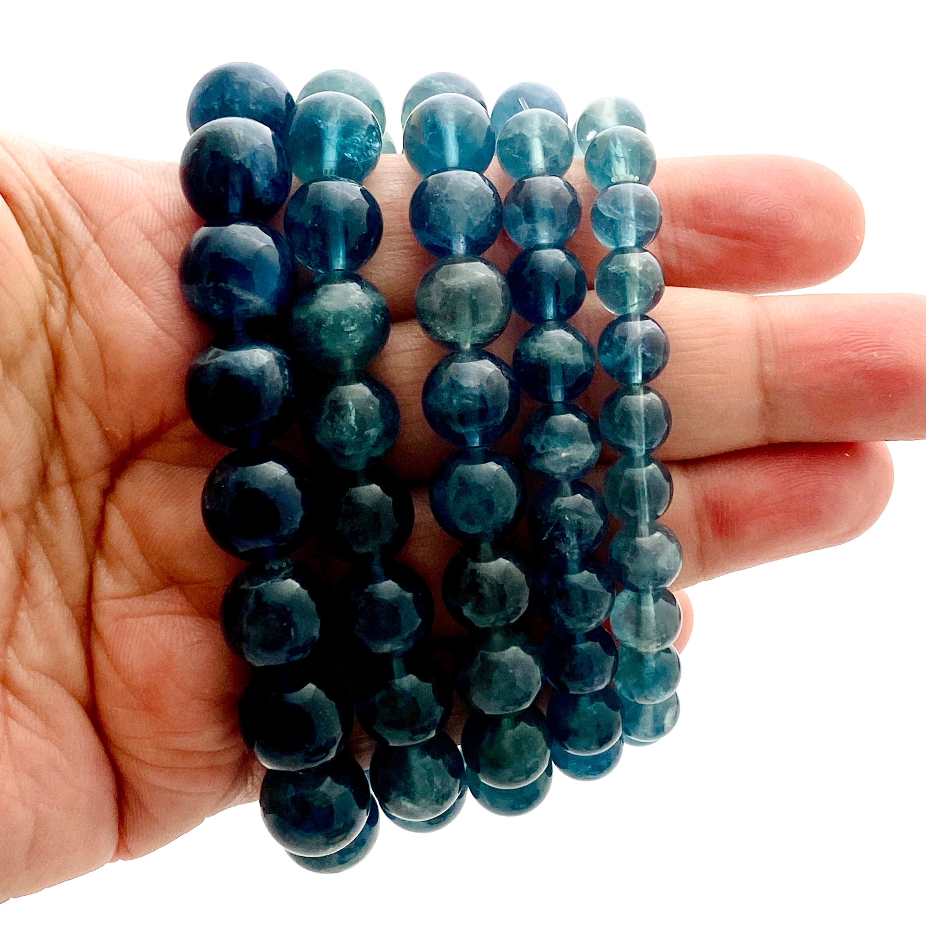 Natural Blue Fluorite Crystal Bracelet for Women - Healing Stone Jewelry for Stress Relief & Positive Energy - Perfect for Meditation, Yoga & Spiritual Gifts