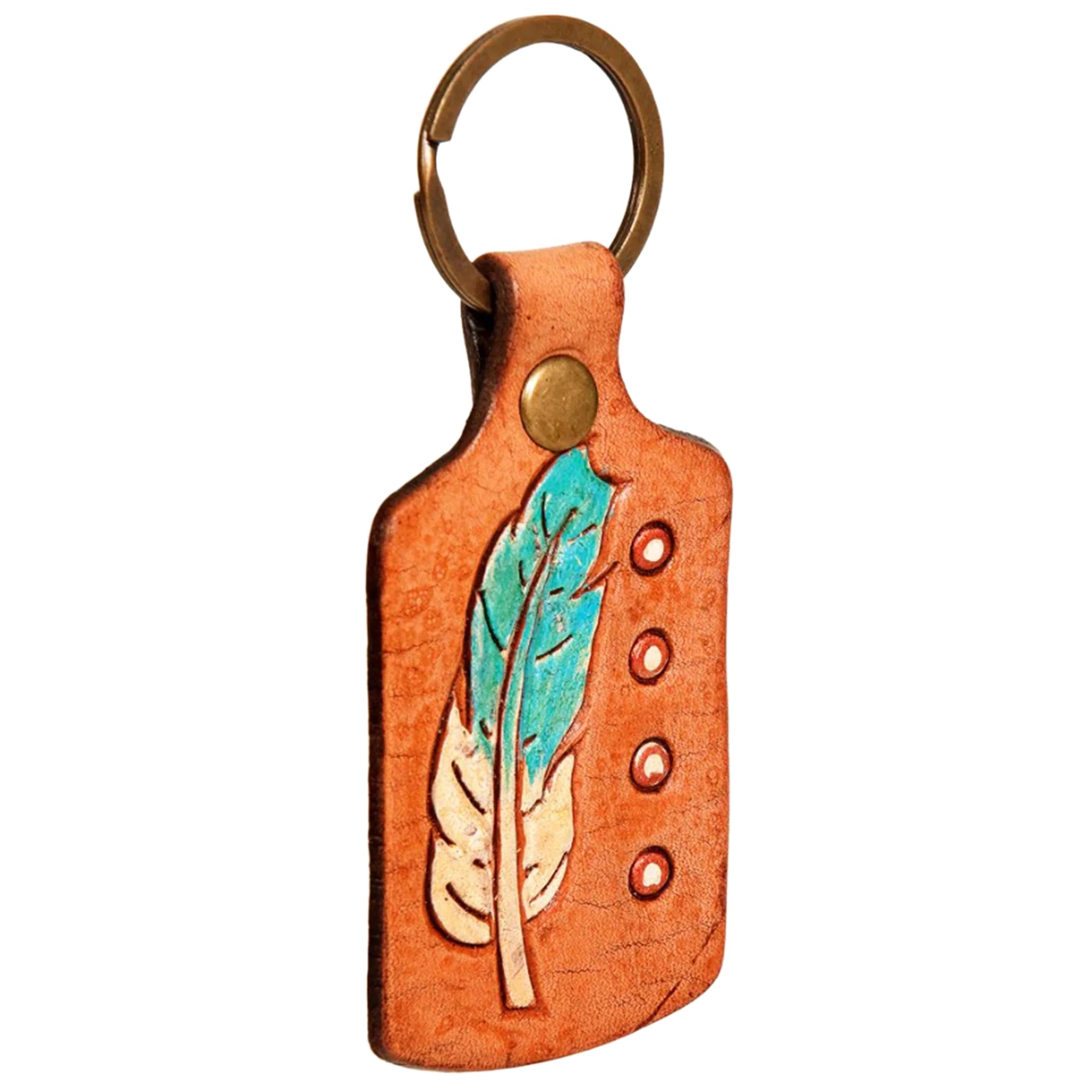 Handcrafted Leather Feather Keychain - American Darling Genuine Leather Key Holder for Women & Men - Perfect for Gifts, Travel, and Everyday Use