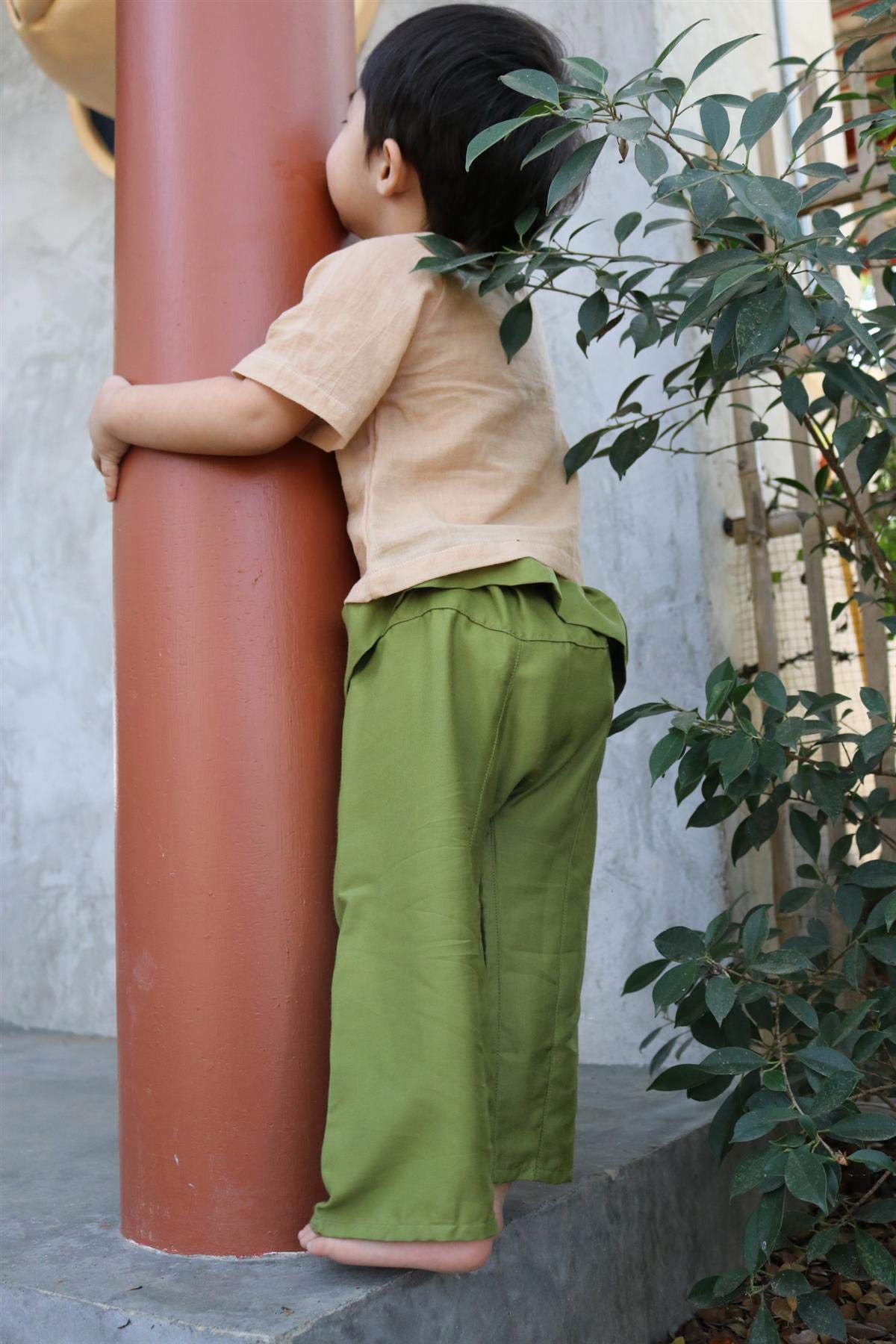 LOFBAZ Cute Fisherman Pants for Girls & Boys - Soft Cotton Boho Harem Pants for Kids & Toddlers - Perfect for Playtime, Beach Outings & Casual Wear