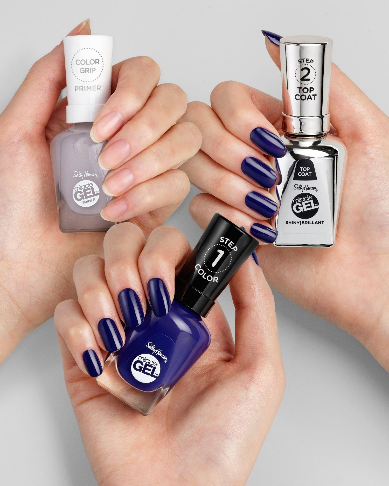 Sally Hansen Miracle Gel™ Hyp-nautical Blue Nail Polish - Long Lasting Gel-Like Formula, No UV Lamp Needed - Perfect for Summer, Beach Vacations & Everyday Wear