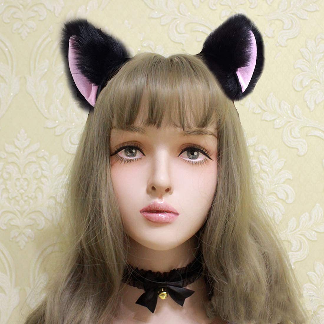 Fxaelian Animal Fox Cat Dog Ears Headband - Cute Fluffy Cosplay Costume Accessories for Halloween, Christmas Parties, Anime Conventions & Themed Events