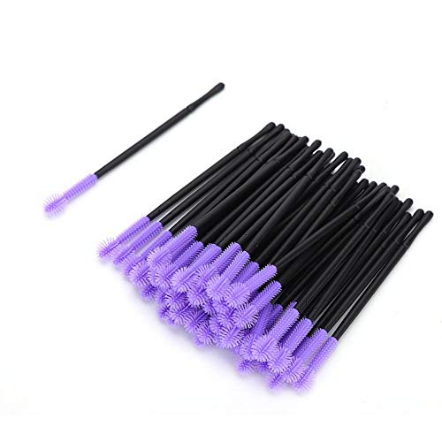 50pcs Disposable Eyelash Extension Brushes Set - Professional Mascara Applicator & Eyebrow Makeup Tool Kit for Salon, Home Use & Travel Beauty Essentials (#2)