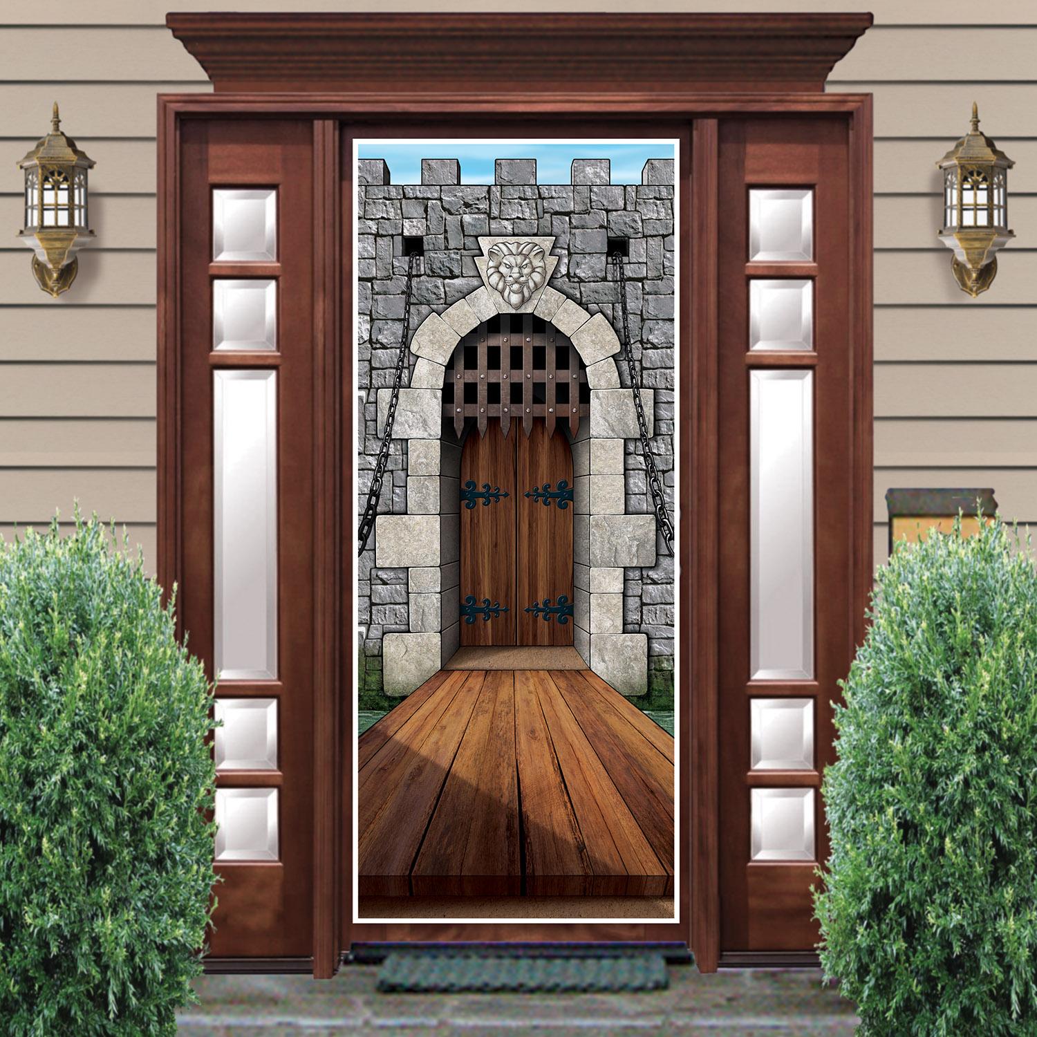 12 Pack Beistle Castle Party Door Cover Decorations - Medieval Theme Birthday, Halloween, and Fairy Tale Party Supplies for Kids & Adults - Perfect for Home, School, and Event Decor