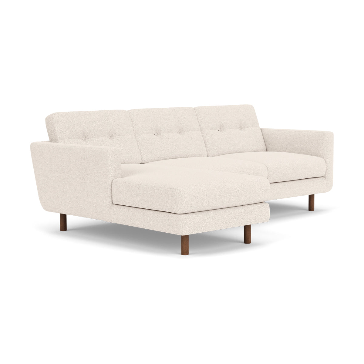 Conrad Boucle Left Chaise Sofa - Modern Upholstered Sectional Couch for Living Room, Lounge & Home Decor