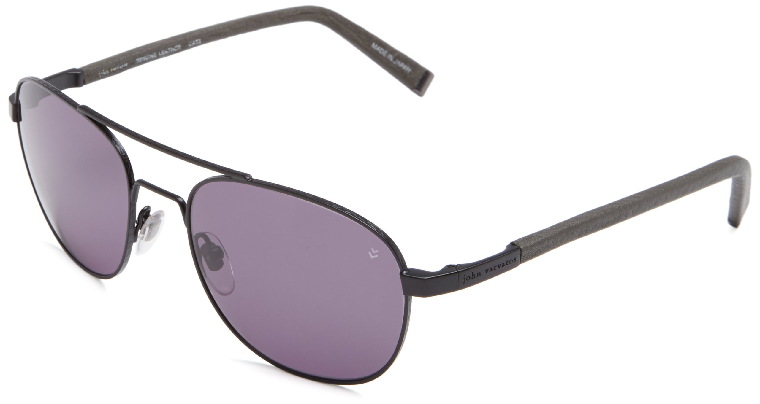 John Varvatos V775 Aviator Sunglasses for Men - Polarized Pilot Shades with UV Protection - Perfect for Driving, Travel & Outdoor Adventures