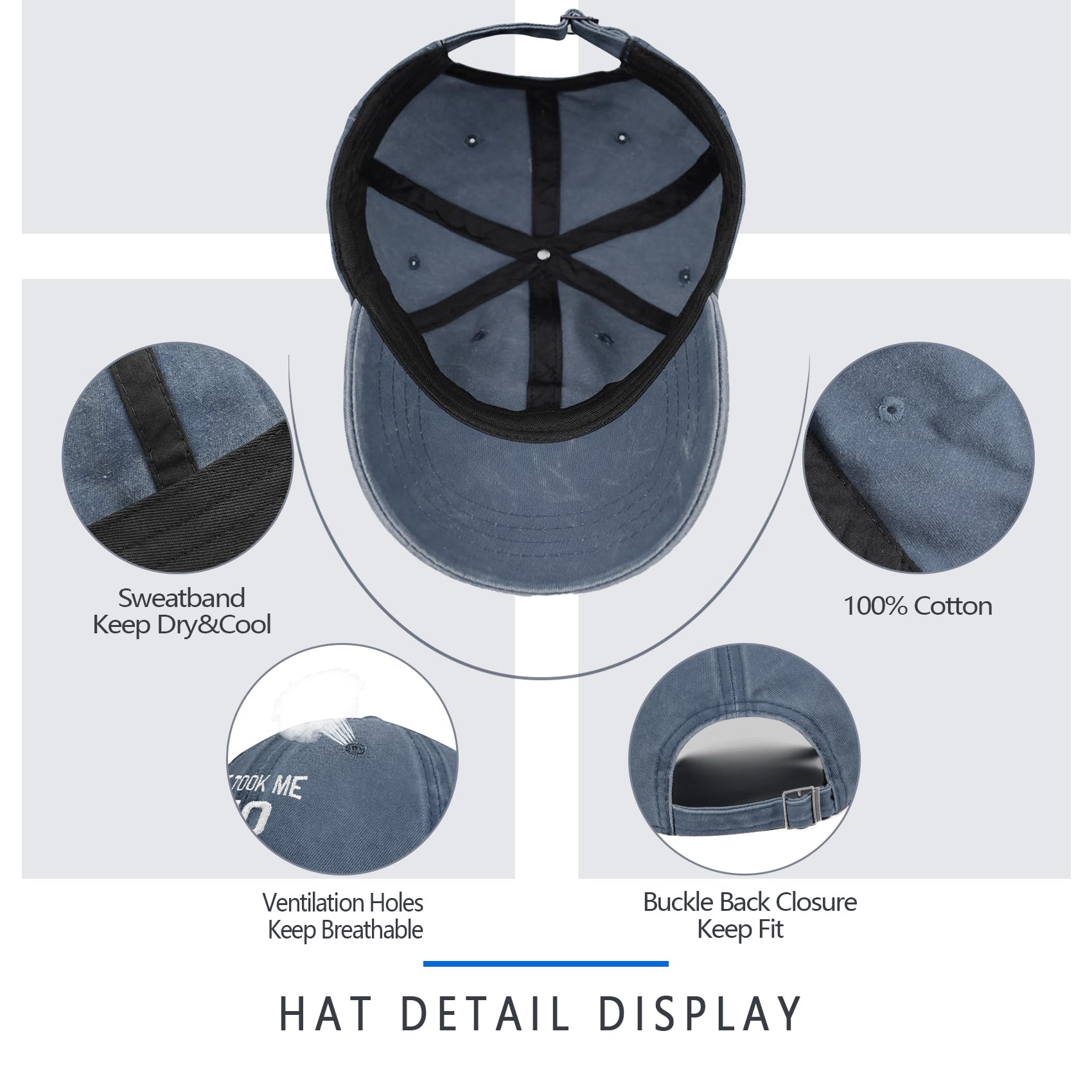 80th Birthday Gifts for Men & Women - 'It Took Me 80 Years to Look This Good' Cotton Washed Hat - Perfect for Birthday Parties, Retirement Celebrations & Milestone Gifts