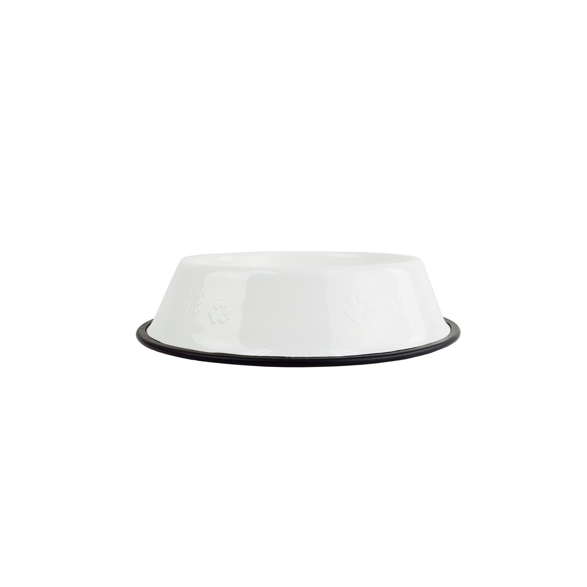 Premium Stainless Steel Non-Slip Pet Bowl for Cats & Dogs - Medium Size, Pearl White - Durable & Spill-Proof for Home, Travel & Outdoor Use