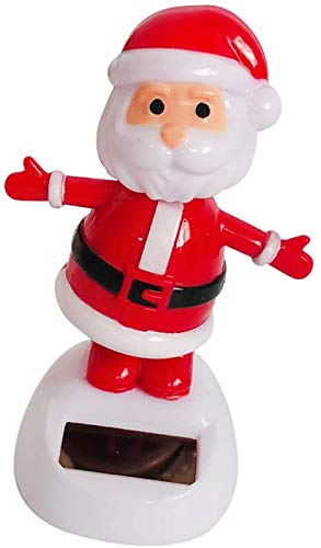 Solar Powered Dancing Christmas Toys - 2pcs Santa & Reindeer Nodding Ornaments for Home, Office, Car, Window Decor | Perfect for Holiday Gifts, Party Decorations & Festive Atmosphere