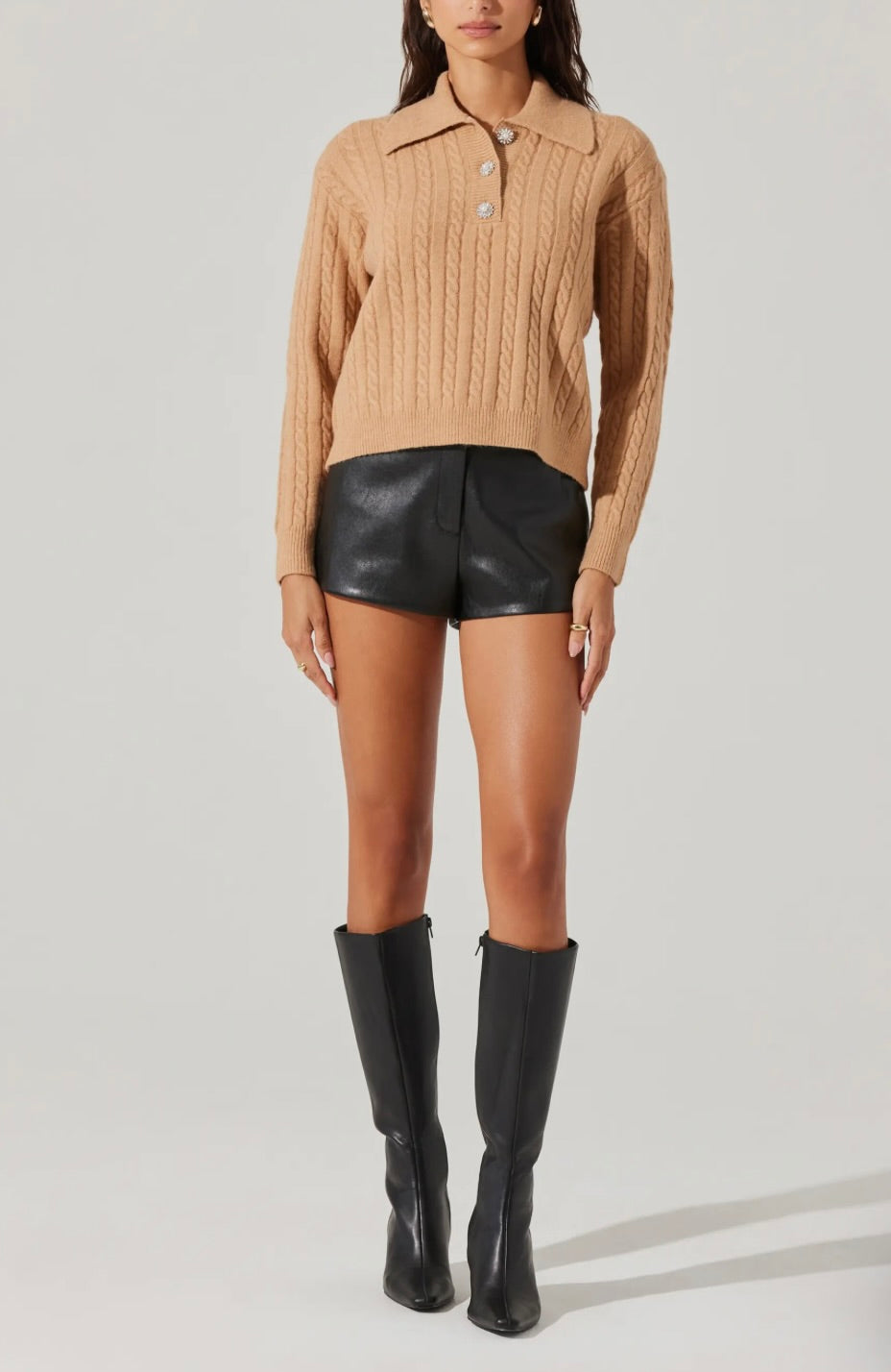 Stylish Cable Knit Button Sweater for Women - Cozy Winter Pullover with Decorative Buttons | Perfect for Casual Outfits, Office Wear & Holiday Gatherings