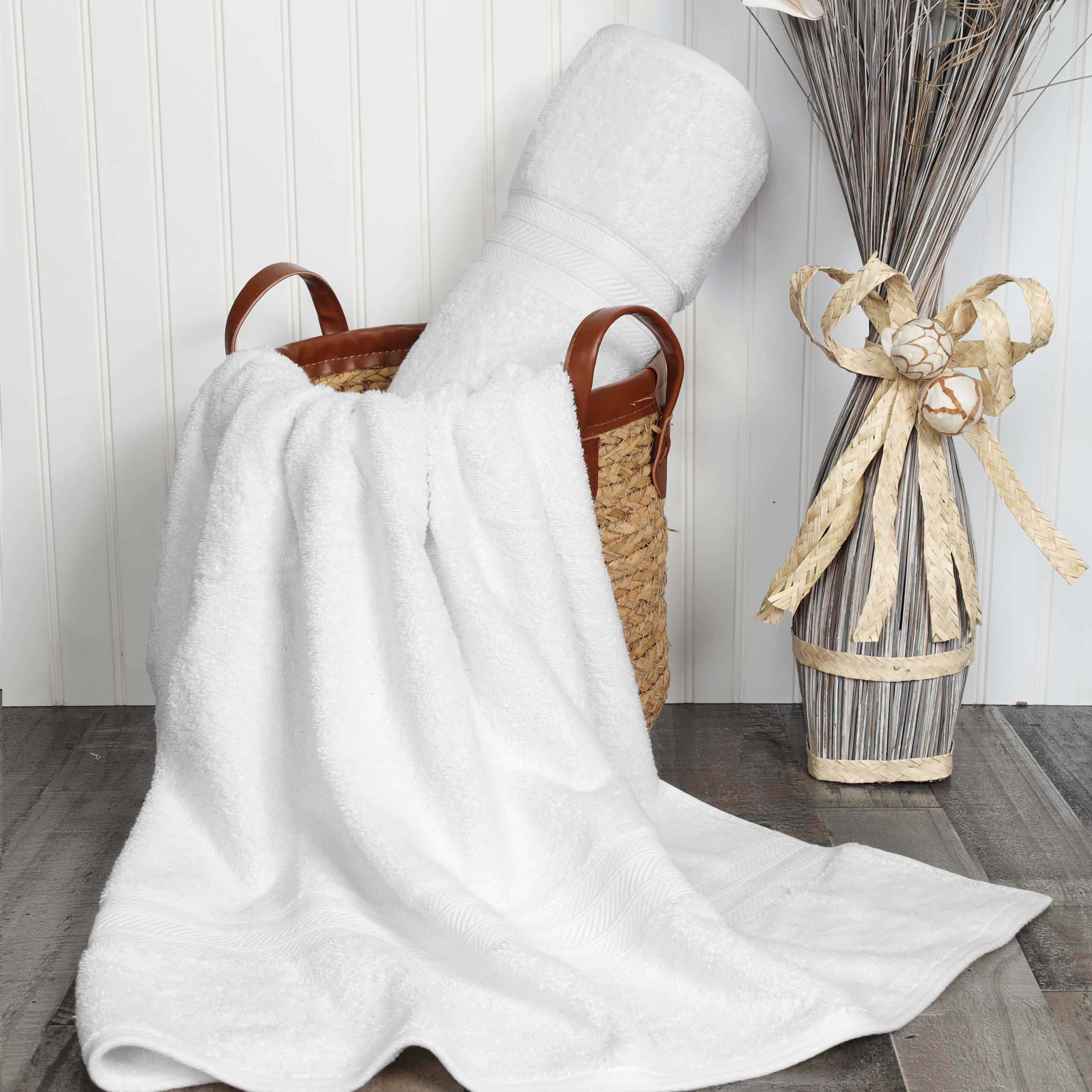 Premium Atlas Cotton Absorbent Heavyweight 2-Piece Bath Sheet Set - Ultra Soft & Quick-Drying for Luxury Spa Experience at Home