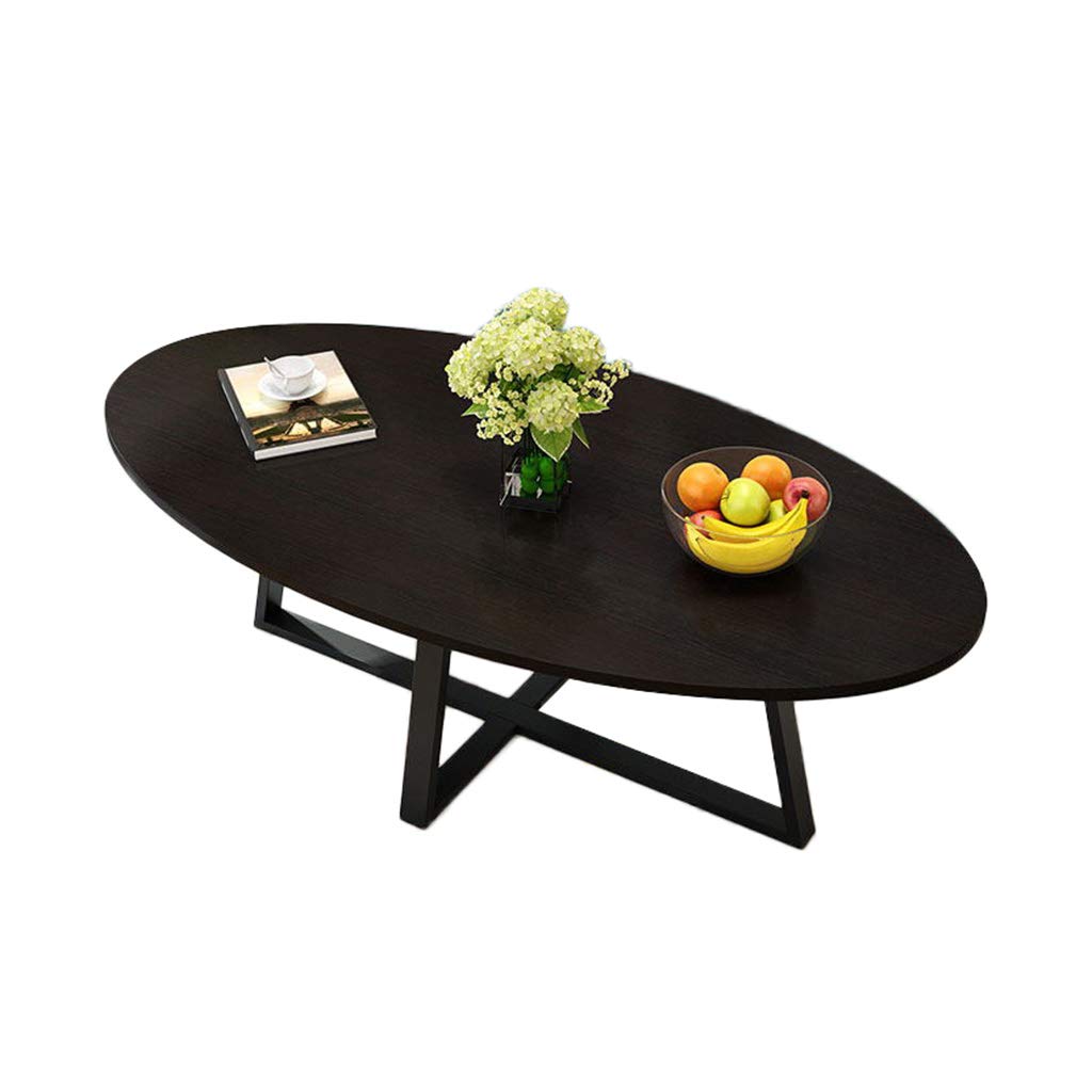Round Coffee Table for Living Room - Small Apartment Side Table, Sofa Table & Balcony Tea Table - Black Modern Furniture for Home Decor & Compact Spaces
