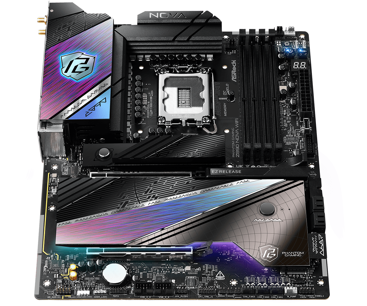 ASRock Z890 Nova WiFi 7 Motherboard - Intel LGA 1700 Socket, DDR5, PCIe 5.0, Thunderbolt 4 - Pre Order Now for High-Performance Gaming & Content Creation PCs