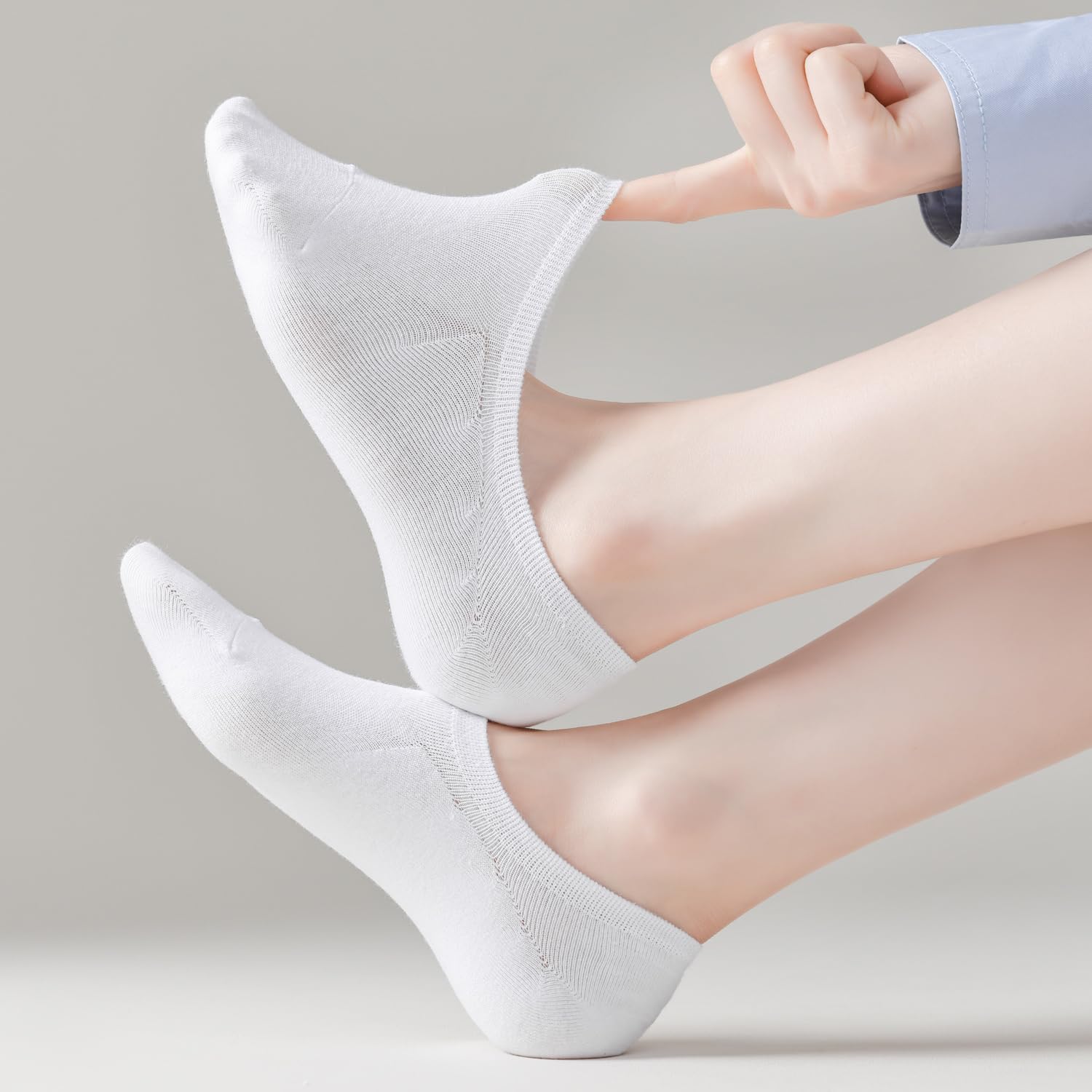 EPEIUS No Show Socks for Women - Non Slip Low Cut Invisible Liner (3/6 Pairs) - Perfect for Sneakers & Loafers