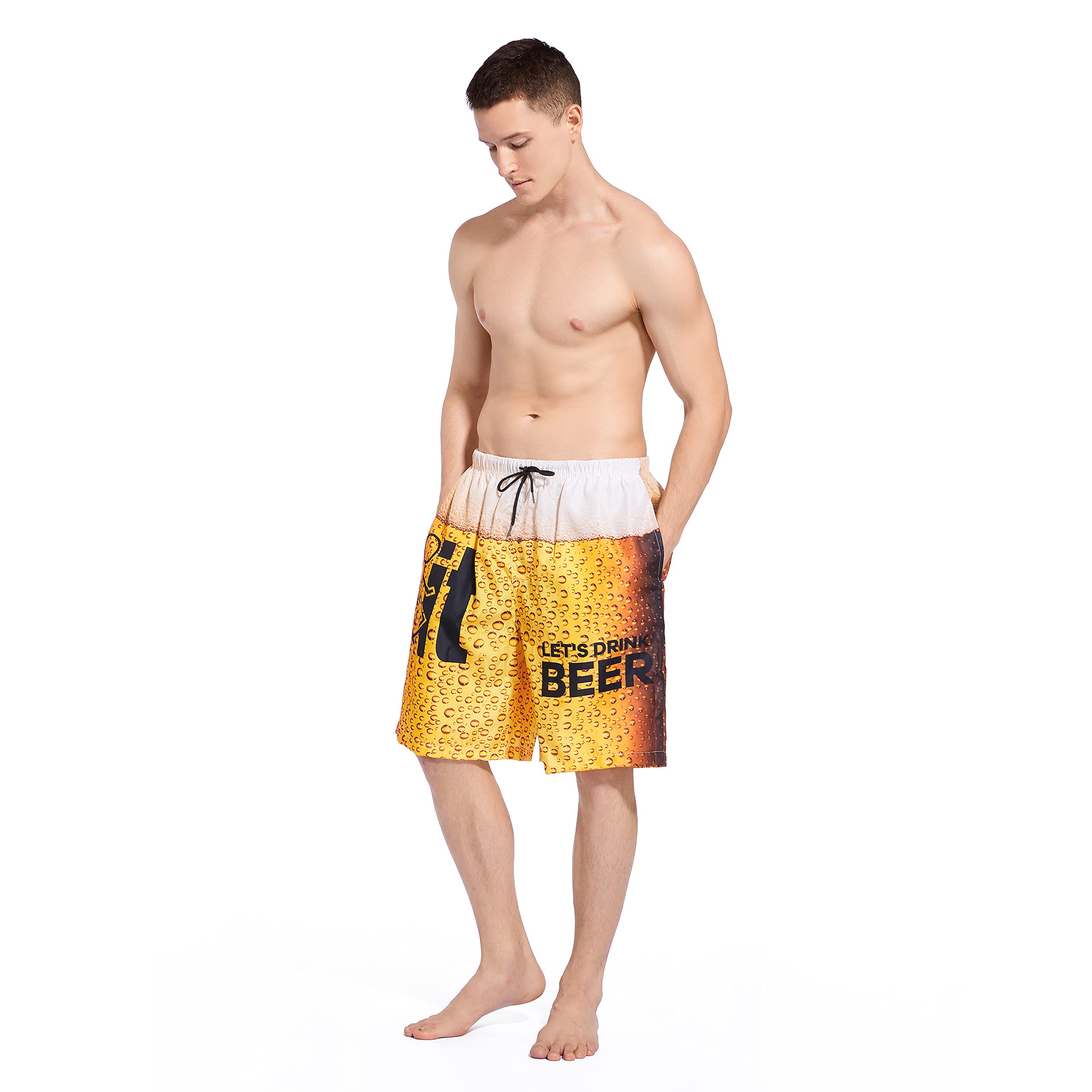 **Men's Quick Dry Swim Trunks with Mesh Lining - Lightweight Board Shorts for Swimming, Beach & Water Sports**    *(Perfect for Pool Parties, Surfing, Vacation & Summer Activities)*