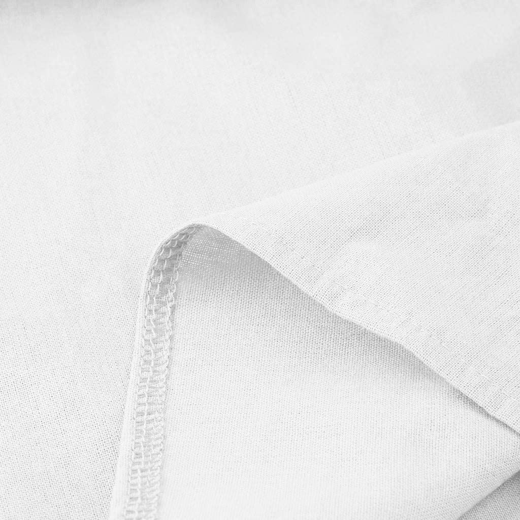 Women's Cotton Linen Maxi Dress - Summer Plus Size Short Sleeve Crew Neck Loose Kaftan Dress with Pockets | Beach Cover Up, Casual Outfit & Vacation Wear