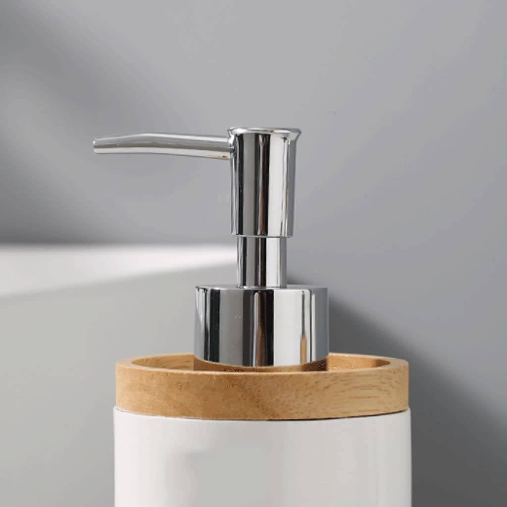 White Refillable 13.5oz/400ml Soap Dispenser Pump Bottle - Dish & Hand Soap Dispenser for Kitchen, Bathroom & Bedroom | Durable & Leak-Proof Design for Daily Home & Office Use