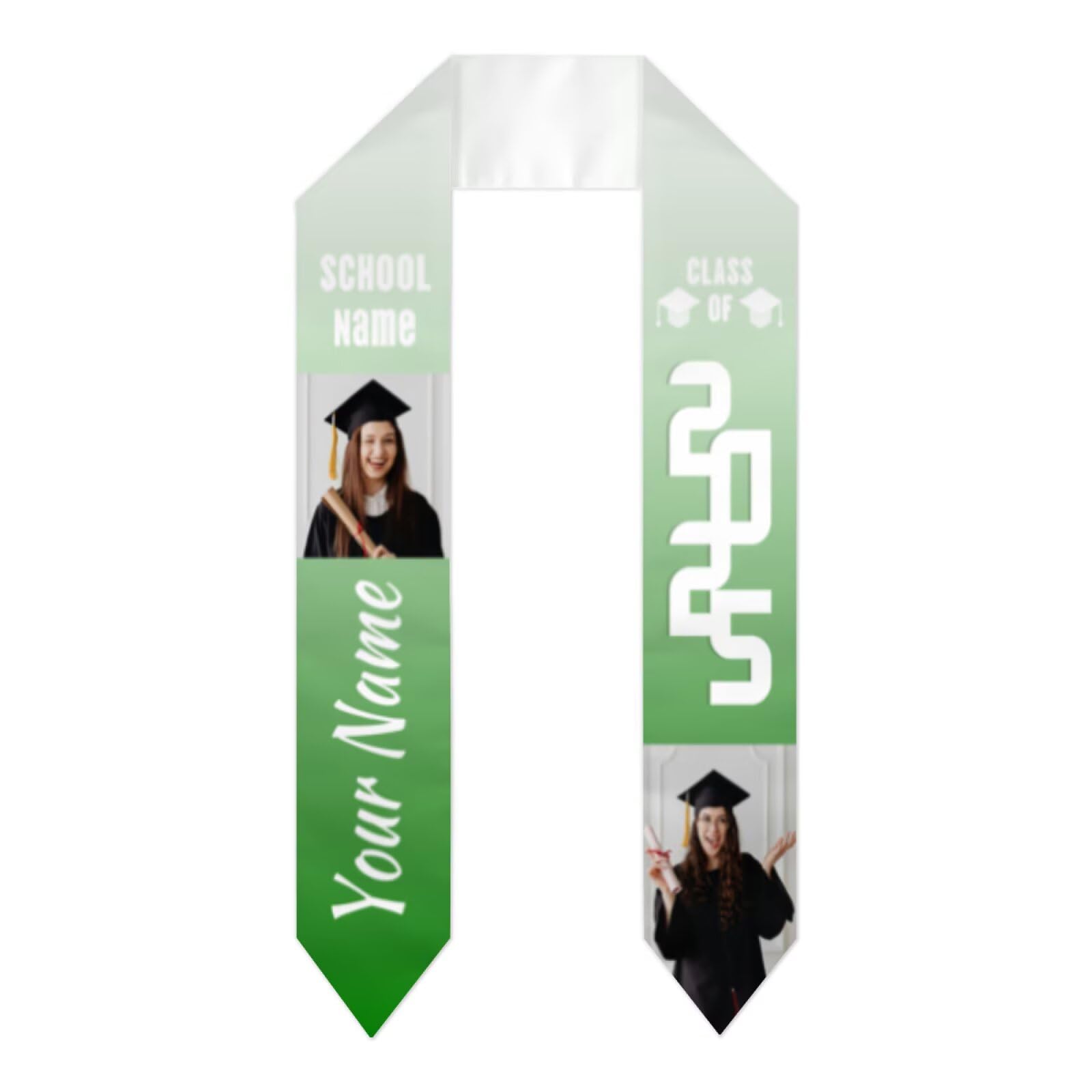 Personalized Graduation Stole Class of 2025 - Custom Embroidered Graduation Sash with Honors Symbols - Perfect for High School & College Graduation Ceremonies