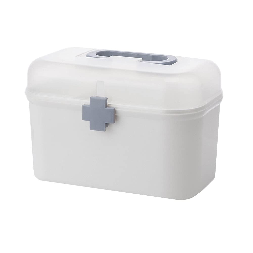 Cheaonglove Large First Aid Kit - Portable Medicine Storage Box with Modern Design, White, Unisex - Perfect for Home, Office, Travel & Emergency Preparedness