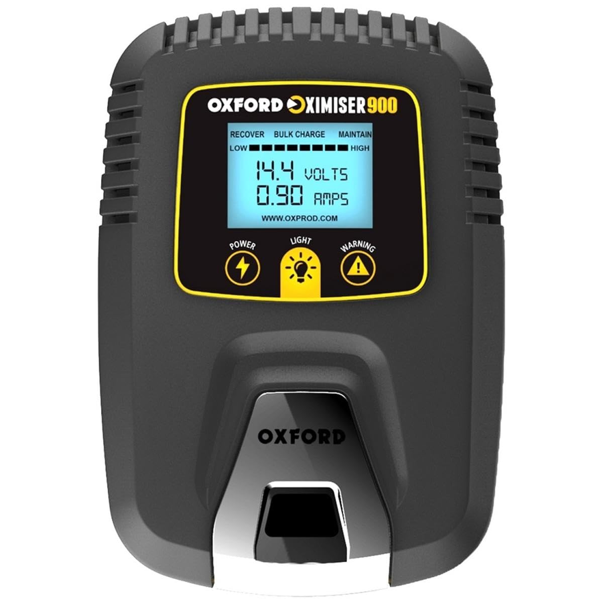 Oxford OF571AVUS Oximiser 900 Professional Switch Mode LED Battery Charger - Fast Charging for 12V Lead Acid Batteries, Ideal for Cars, Motorcycles, Boats & RVs - Perfect for Road Trips, Camping & Emergency Power Backup