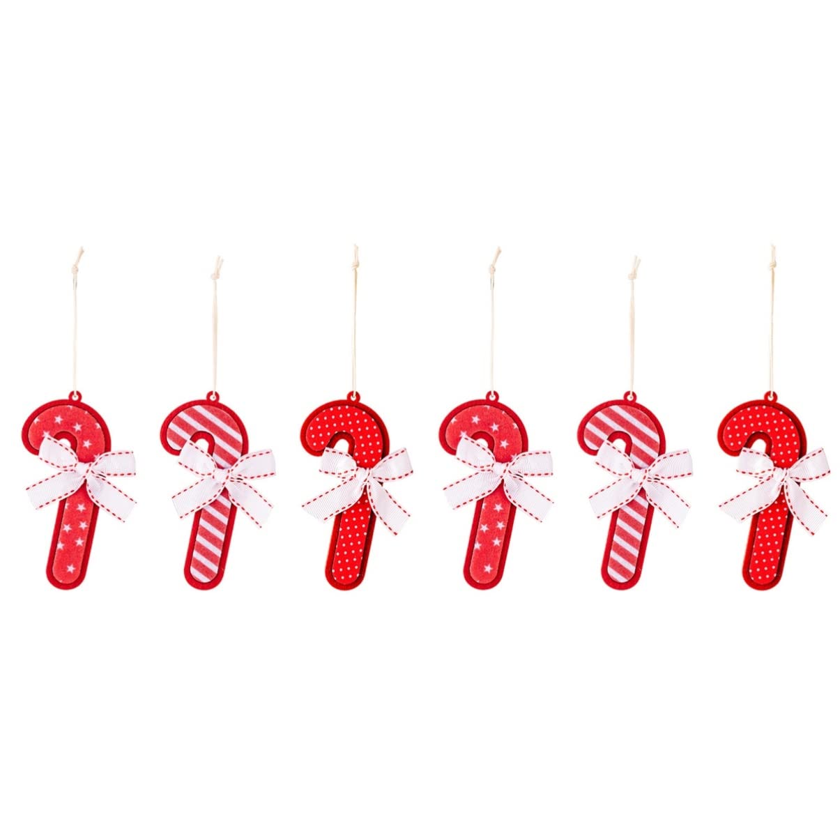 Gadpiparty 2-Pack Christmas Candy Cane Ornaments - Red & White Twisted Hanging Decor for Xmas Tree, Holiday Party, and Festive Home Decoration