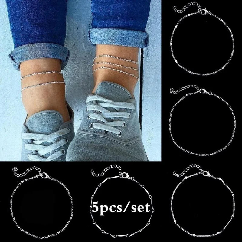 Elegant Adjustable Ankle Bracelet for Women - Perfect for Beach, Summer & Boho Fashion