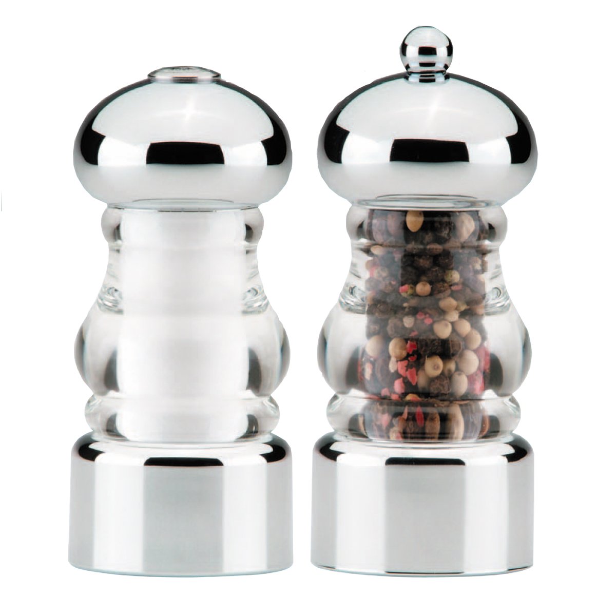 Premium 5.5 Inch Lori Pepper Mill and Salt Shaker Set - Chef Specialties Spice Grinder for Freshly Ground Pepper & Sea Salt - Perfect for Kitchen, Dining Table & Gourmet Cooking Gifts