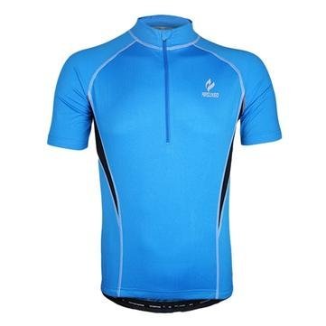 Men's Short Sleeve Cycling Jersey - Breathable Bike Shirt for Outdoor Sports & Mountain Biking - Moisture Wicking Performance Top - XL Blue - Perfect for Road Cycling, Commuting & Fitness Training