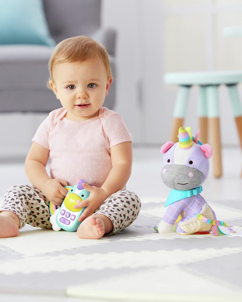Skip Hop Baby Phone Toy - Interactive Learning Phone for Toddlers with Zoo & Unicorn Themes | Pretend Play, Early Education Gift for 1-3 Year Olds