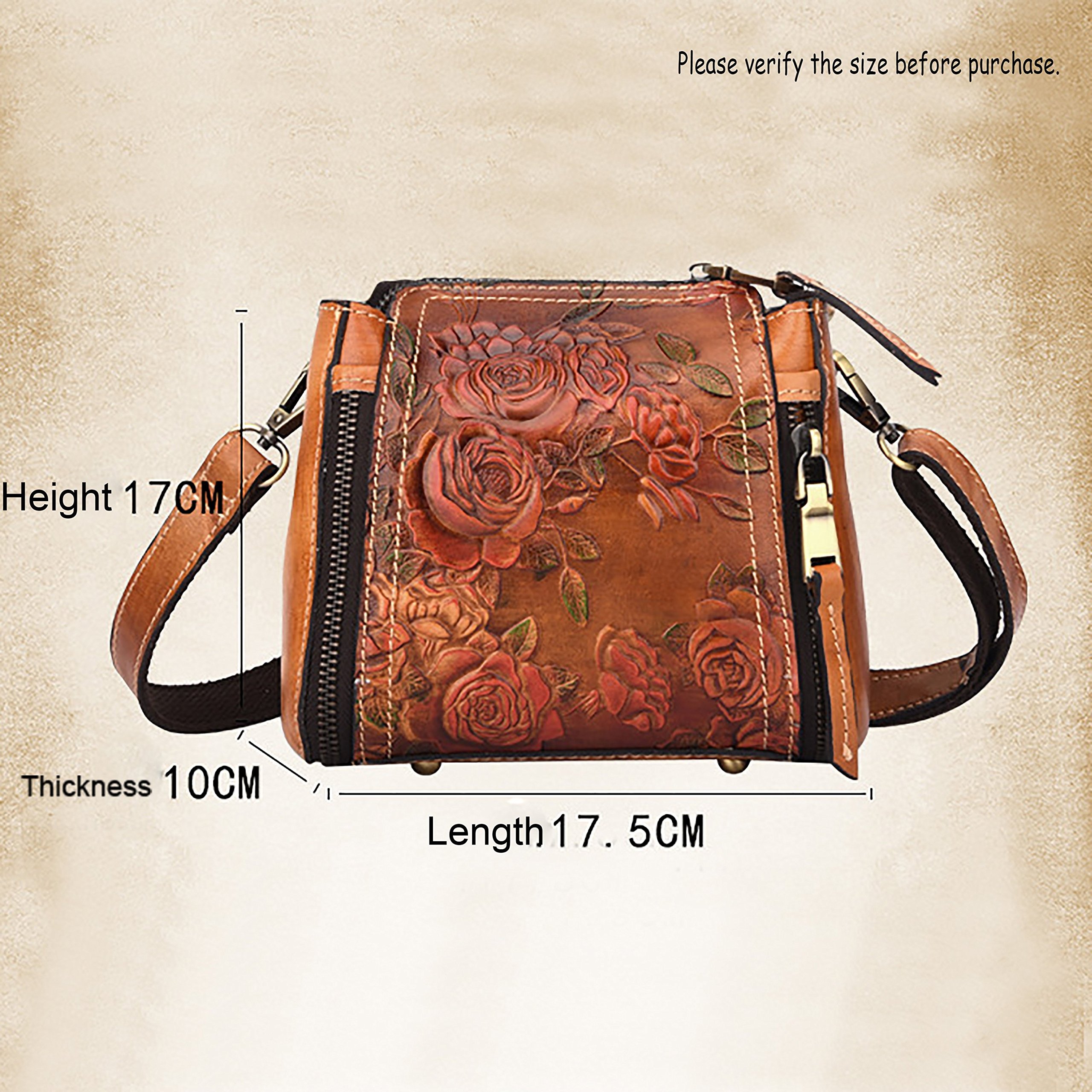 LETEULO Women's Leather Crossbody Bag with Top Handle - Vintage Tote Purse & Satchel Handbag for Work, Travel & Everyday Use