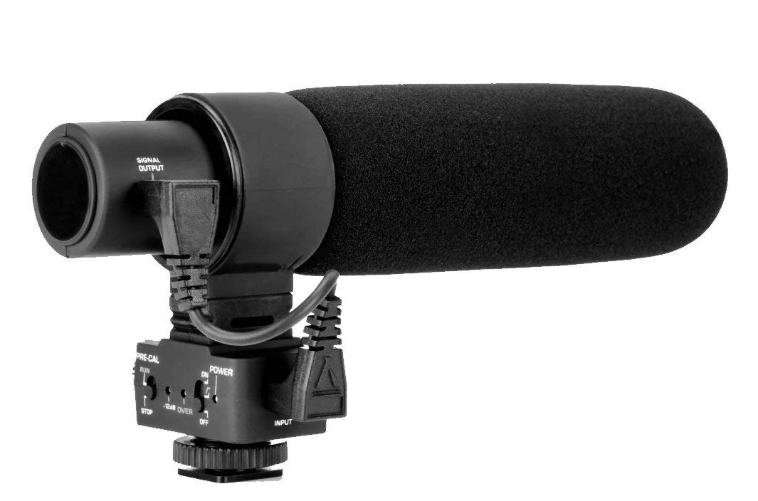 Professional Super Cardioid Shotgun Microphone for Sony FDR-AX33 Camera - Stereo Recording with Dead Cat Wind Muff for Outdoor Vlogging, Interviews & Film Production