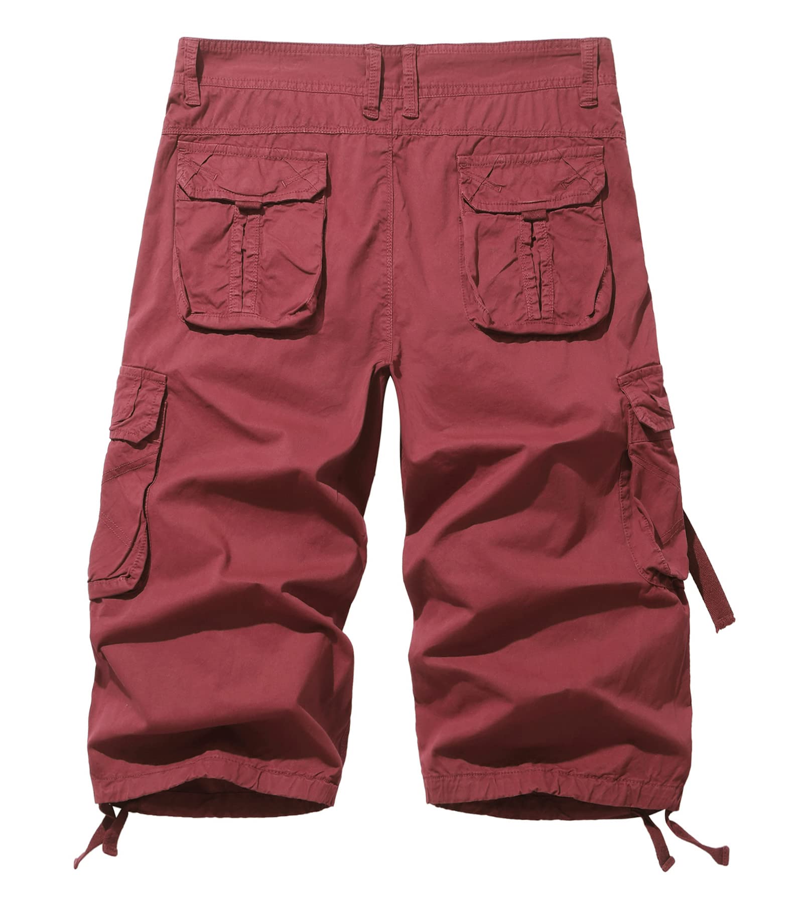 Men's 3/4 Length Cargo Shorts - Below The Knee Stretch Comfort Fit Outdoor Hiking & Summer Casual Wear