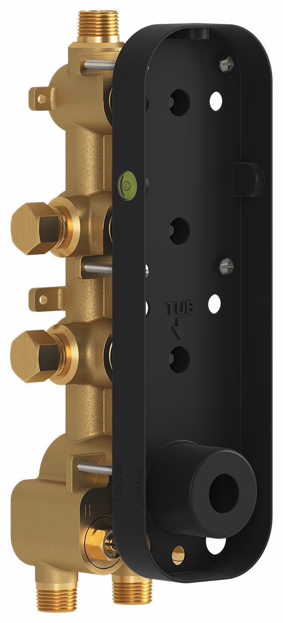 3 Way 1/2'' Rough Push Button Thermostatic Valve 106832 by Kalia - Perfect for Shower, Bathroom, and Plumbing Fixtures