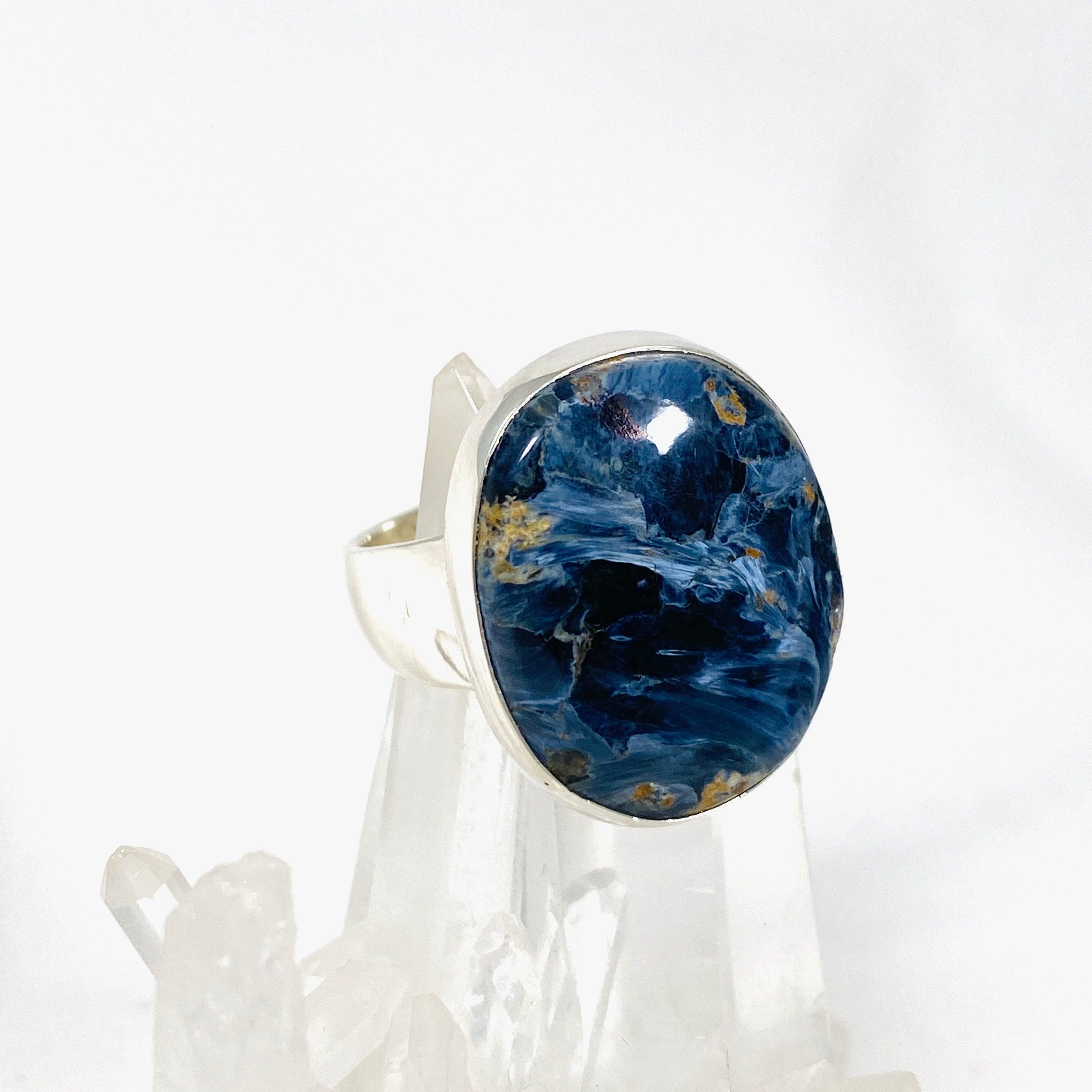 Pietersite Oval Ring Size 9.5 KRGJ2758 - Elegant Gemstone Jewelry for Women, Perfect for Weddings, Parties & Special Occasions