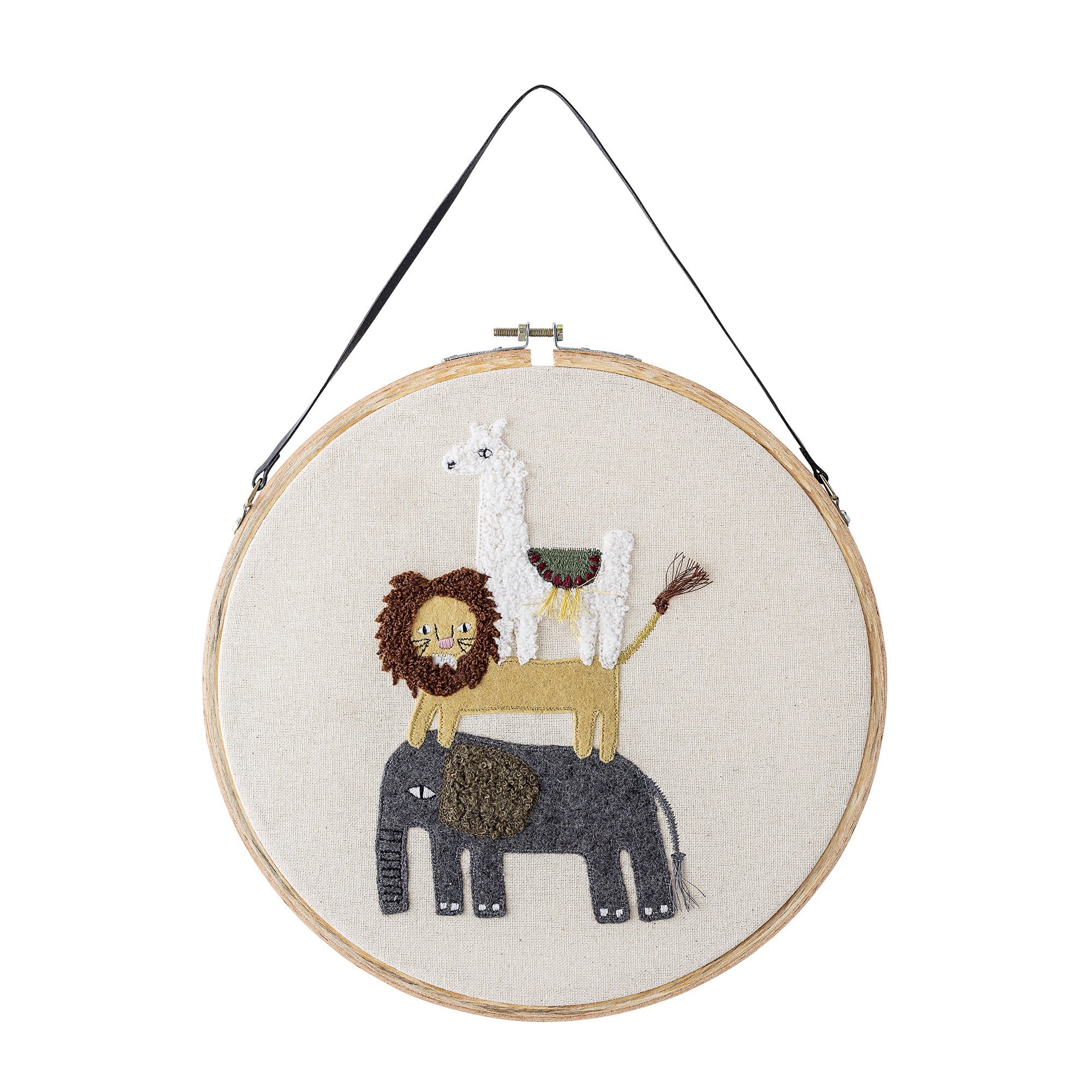 Bloomingville Llama Lion Elephant Wall Art Decor - Modern Animal Themed Home Decor for Living Room, Nursery, Kids Bedroom & Office